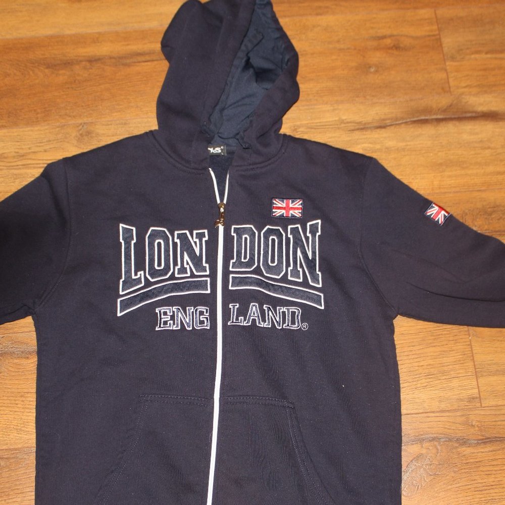 Nos "London England" Zip Up Hoodie Sz. L Unisex